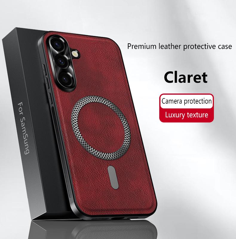 Retro Leather Magnetic Phone Cases For Samsung Galaxy A16 A25 A34 A52 A53 A54 A55 5G Metal Camera Protection Shockproof Cover