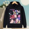 Moda Primavera e Autunno T-shirt da Donna Demon Hunter Anime Stampa 3D Ragazza Pullover Casual Felpa a Manica Lunga Top Oversize da Donna Abbigliamento