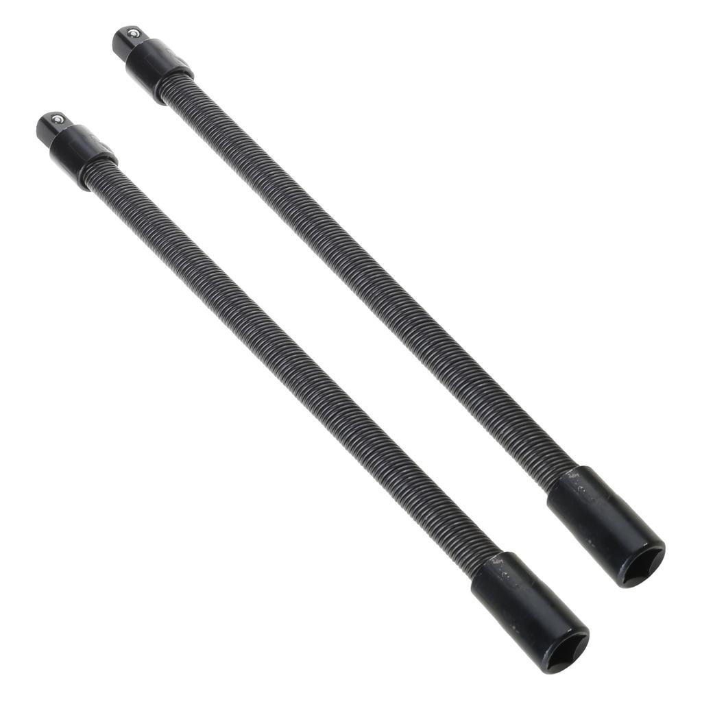 2x Electric Wrench Sleeve Socket Extension Tool Universal Rod Bendable Flexible Shaft Hose Shaft Connection Metal Link