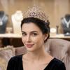 Funkelnde Barock-Königinnen-Diademe Elegantes Strass-Diadem Braut-Hochzeits-Kopfschmuck Braut