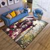 Knight, Armor, Sword, Roses Carpet for Living Room Bedroom Sofa Home Decor Rus Non-slip Floor Mat Luxury Gift Multiple Sizes