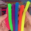 10PCS Jumbo Colorful Fidget Noodles Toys  Playsetss Squeeze Release Anxiety For Kids  Children Textured Stretchy Strings ADHD Autism Sensory Items