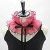 Adjustable Tie Ruffled Collar Organza For Victorian Age Costumes and Cosplay Halloween Accessory Collar