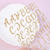 3 Sheets 3D Gold Letter Stickers Foam Alphabet Stickers and Number Sticker DIY Waterproof Aesthetic Art Fonts Decals Scrapbookin