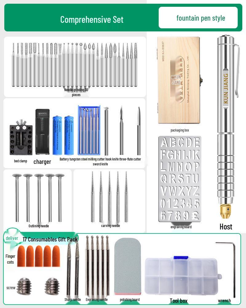 Compact Laser Engraver: Nameplate & Metal Engraving Pen for Jade, Olive Pit, and More