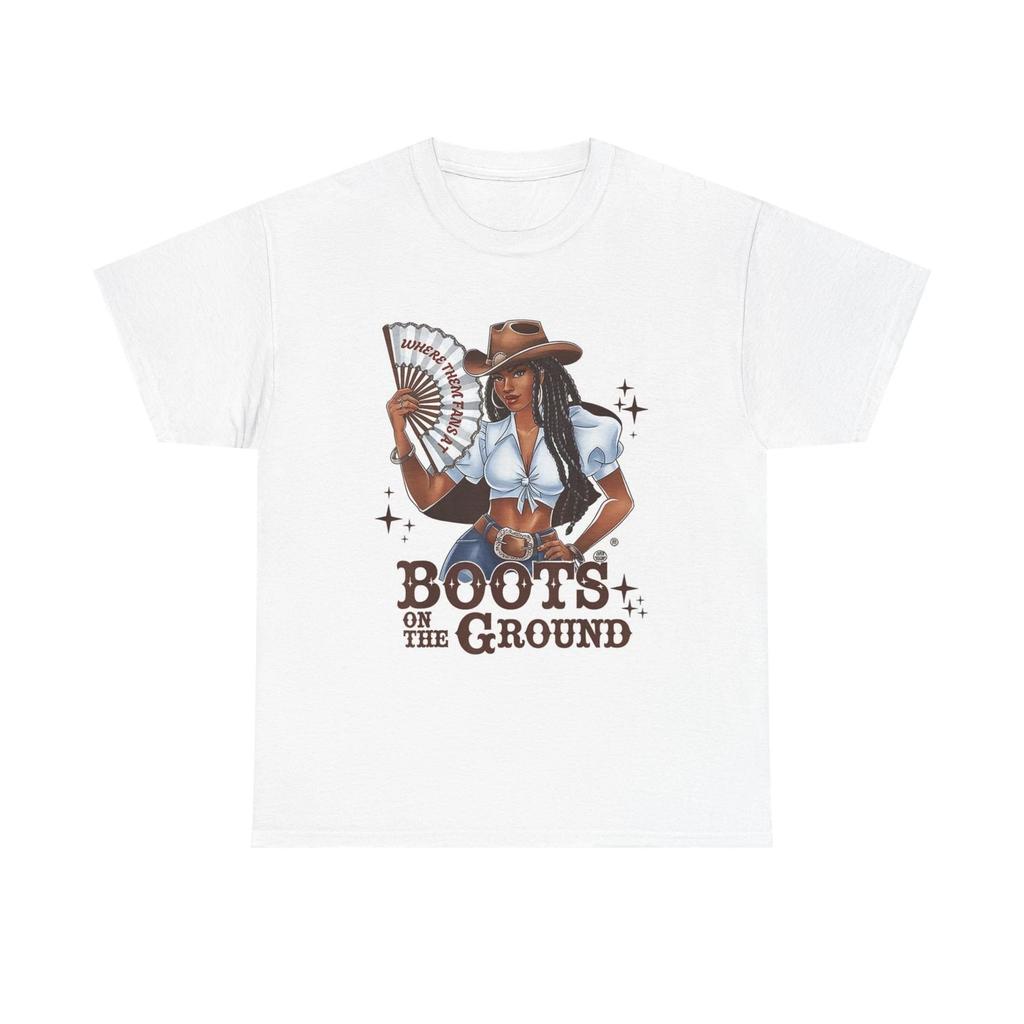 Men's and Women's T-shirts Boots On The Ground Graphic