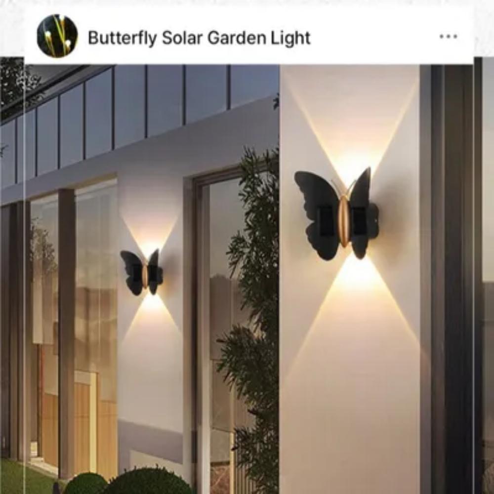 Schmetterling Solar LED Wand-/Gartenbeleuchtung : Schmetterling zum Himmel