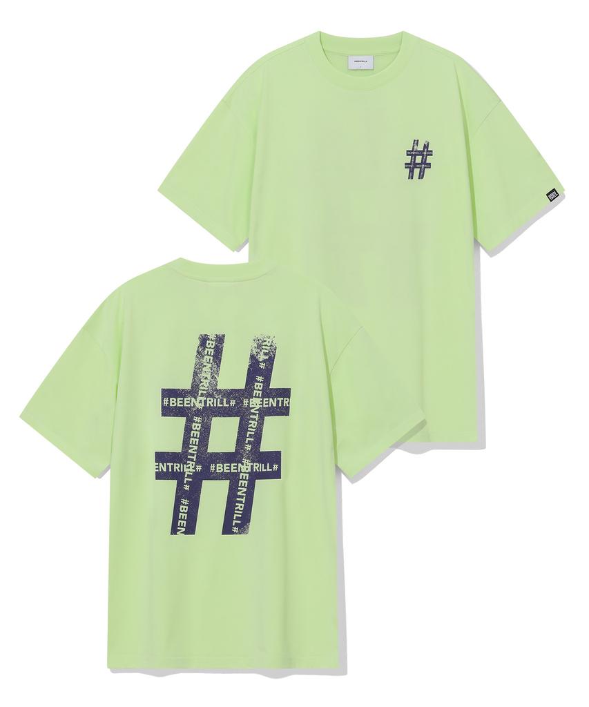 BEENTRILL Roller Painting Hashtag T-Shirt (Neon Yellow)