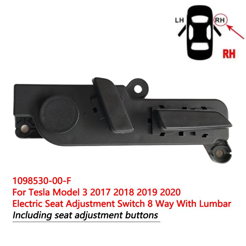 Electric Seat Adjustment Switch For Tesla Model 3/Y Front Side Seat Control Button 1098529-00-F 109853000F 1551854-01-A 1551855