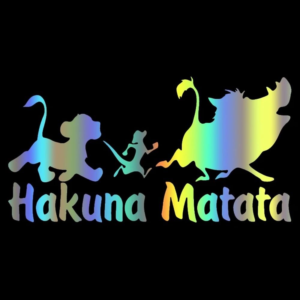 

AeRko Creative Hakuna Matata Animal Car Sticker Декоративная виниловая наклейка для стайлинга автомобиля Наклейка на бампер, окно (цвет: С, Размер: 17см)
