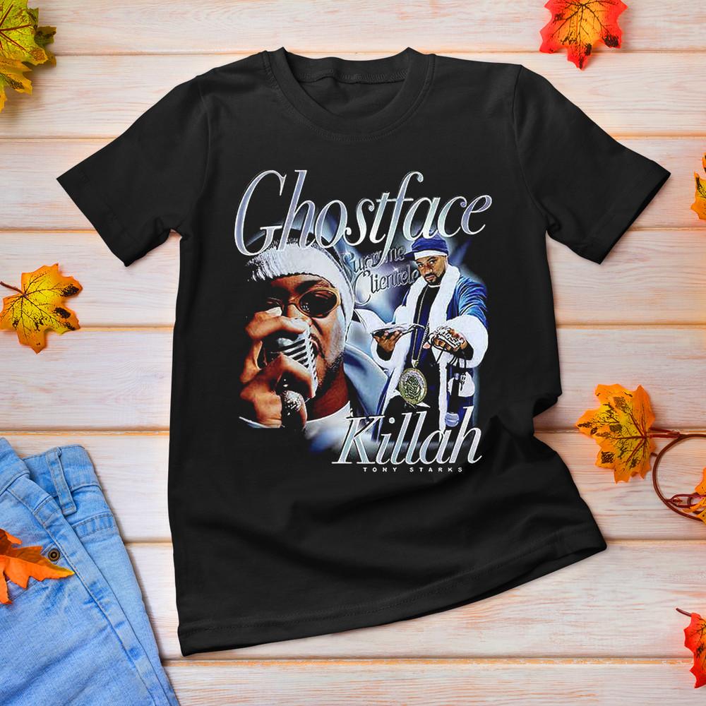 

Ghostface Killah Album Cover Cotton Black S-4XL Unisex Tee Shirt DI257 Unisex T-Shirt XXXL