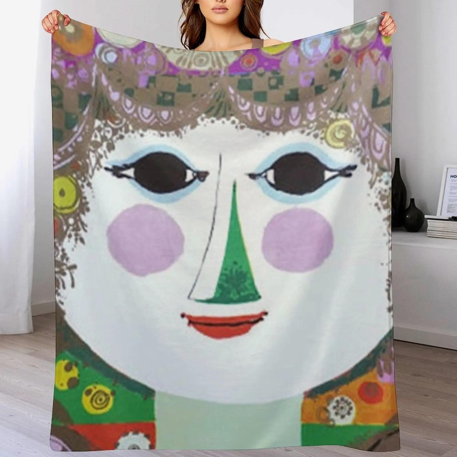 

1973 Bjrn Wiinblad Exhibition Throw Blanket Breathable Lightweight Blanket for Adults Kids 102x76cm(40x30in)