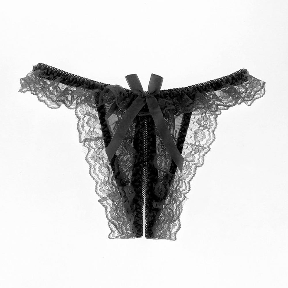 Lace Women's Sexy Panties Open Crotch T Pants Real Shot, Seductive Transparent Sexy Women's Underwear 2007