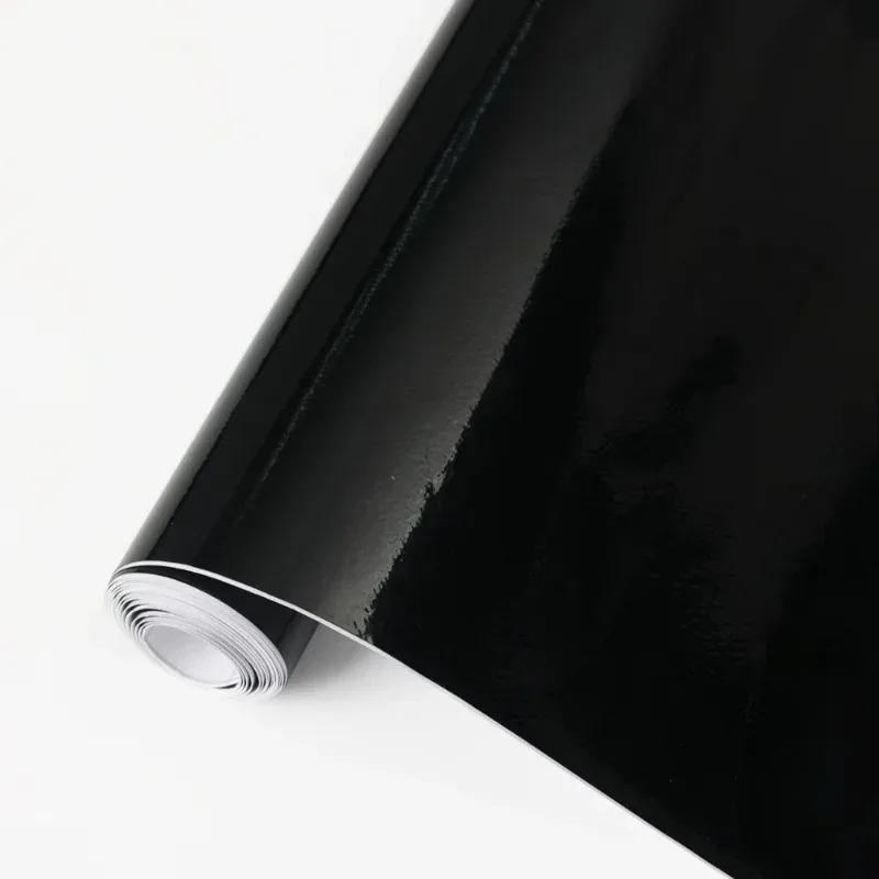 Car Gloss Vinyl Wrap Film Car Motorcycle Body Styling Decals Black Bright Color Sticker Decoration Stickers Exterior Accessiries