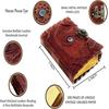 20.32 Cm Leather Journal Third Eye Deckle Edge Paper Grimoire Journal Book of Shadows Seven Chakra Spell Book Lock Clasp Notebook