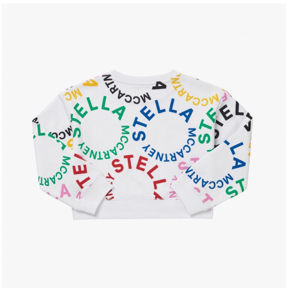 Stella Mccartney Tt4c30 Z1333 100mc Multicolor Round Logo Kids Sweatshirt