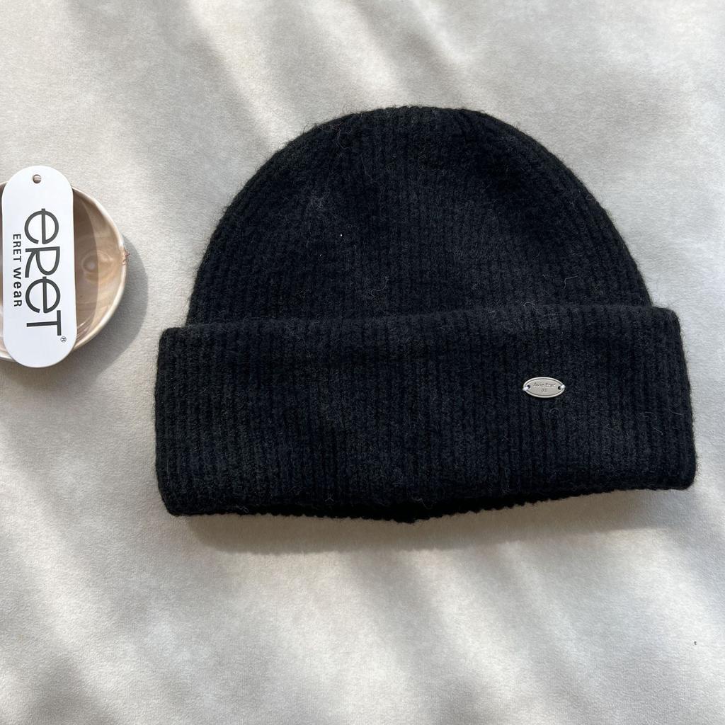 New Wool Solid Color Knitted Wool Hat Women's Autumn and Winter Thickened Warm Face Small Bag Head Cold Hat