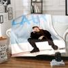 Customizable L-Lauv Singer Soft Flannel Blanket, Warm and Comfortable, Suitable for Picnics, Beds, Sofas, and Home Bedrooms.