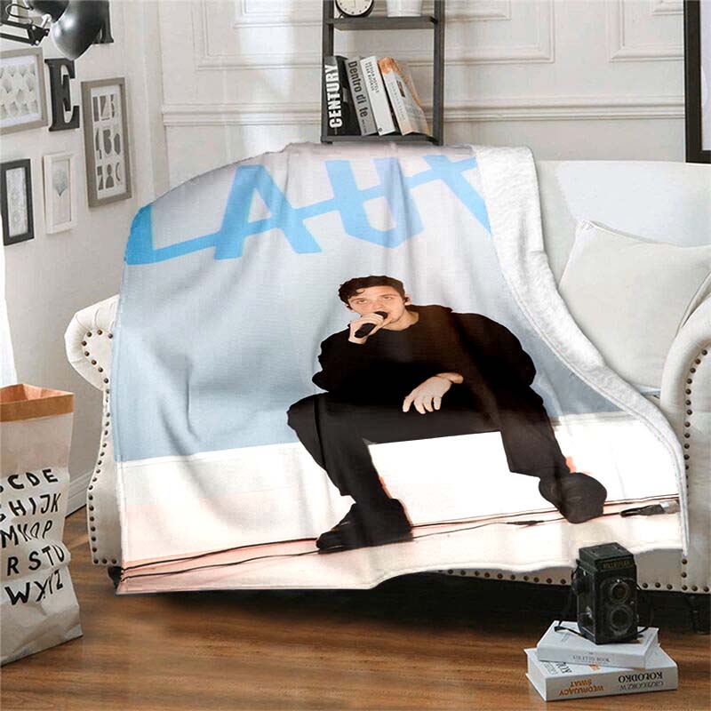 Customizable L-Lauv Singer Soft Flannel Blanket, Warm and Comfortable, Suitable for Picnics, Beds, Sofas, and Home Bedrooms.