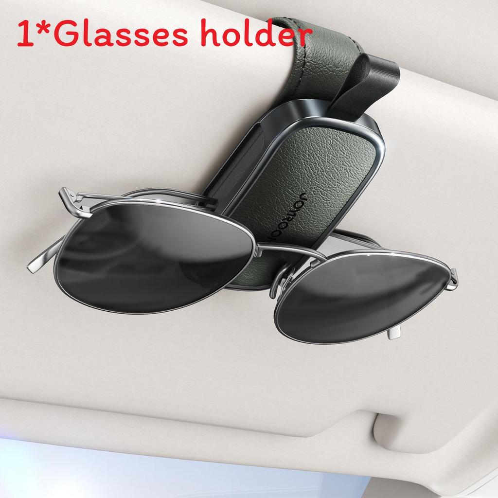 

Car Glasses Organizer With Magnetic Leather Clip For Universal Fit And Precise Support