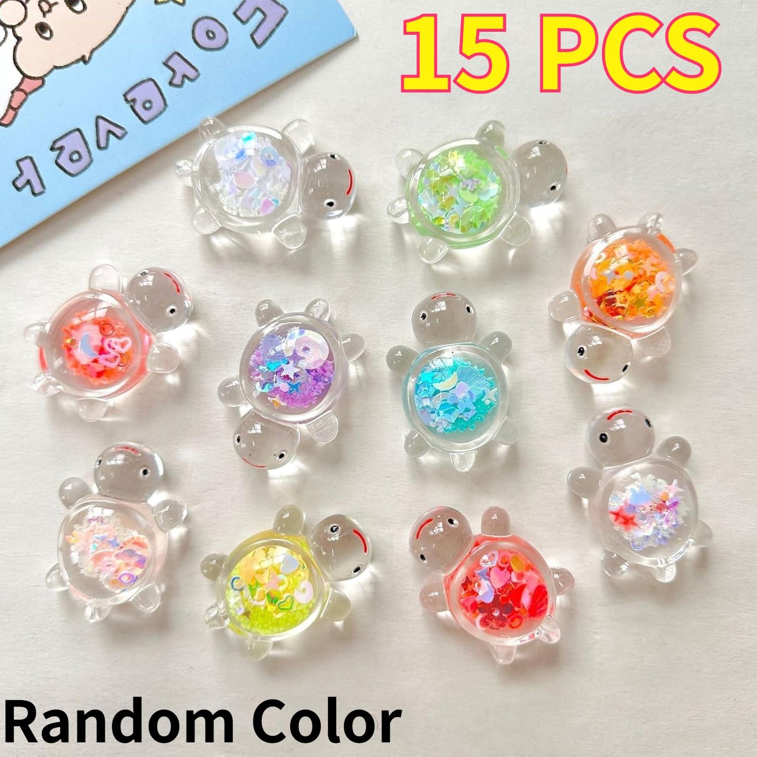 15/30 PCS Luminous Mini Resin Turtles Glow in The Dark Sea Turtle Figurines for Fairy Garden, Dollhouse, Aquarium & Hidden Decor