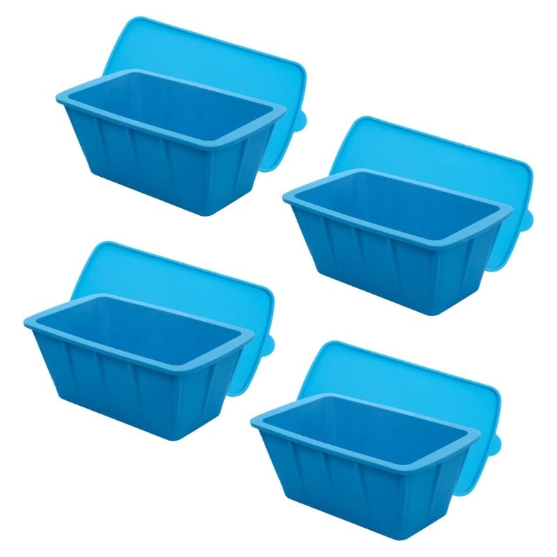 

Large Capacity Silicones Ice Tray Efficient Molds Produces 8lbs Ice Perfect for Parties and Outdoor Activity синий