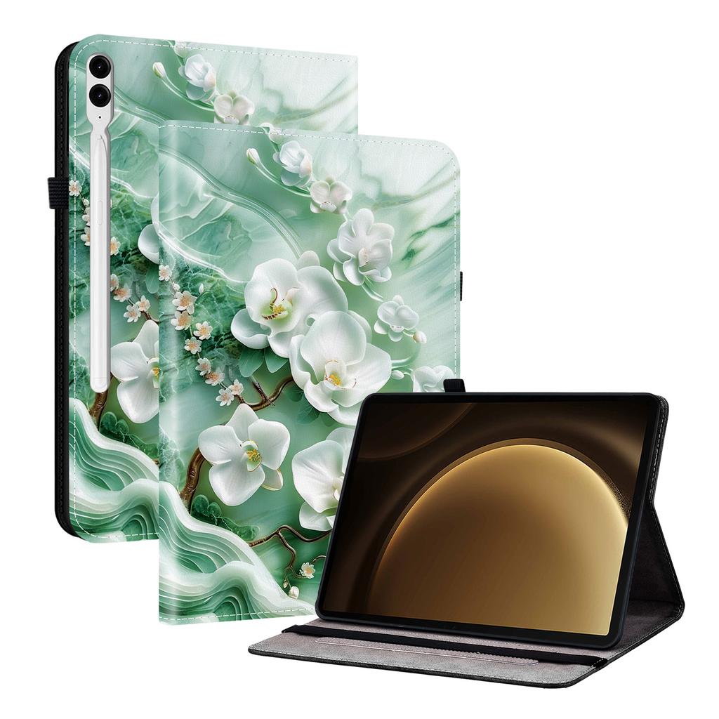 PU Leather Tablet Case for Samsung Galaxy Tab S10+ (12.4")-11 Styles! Durable,with 2 Stand Slots,Pencil Holder & Card Slots,Flexible TPU Back Cover