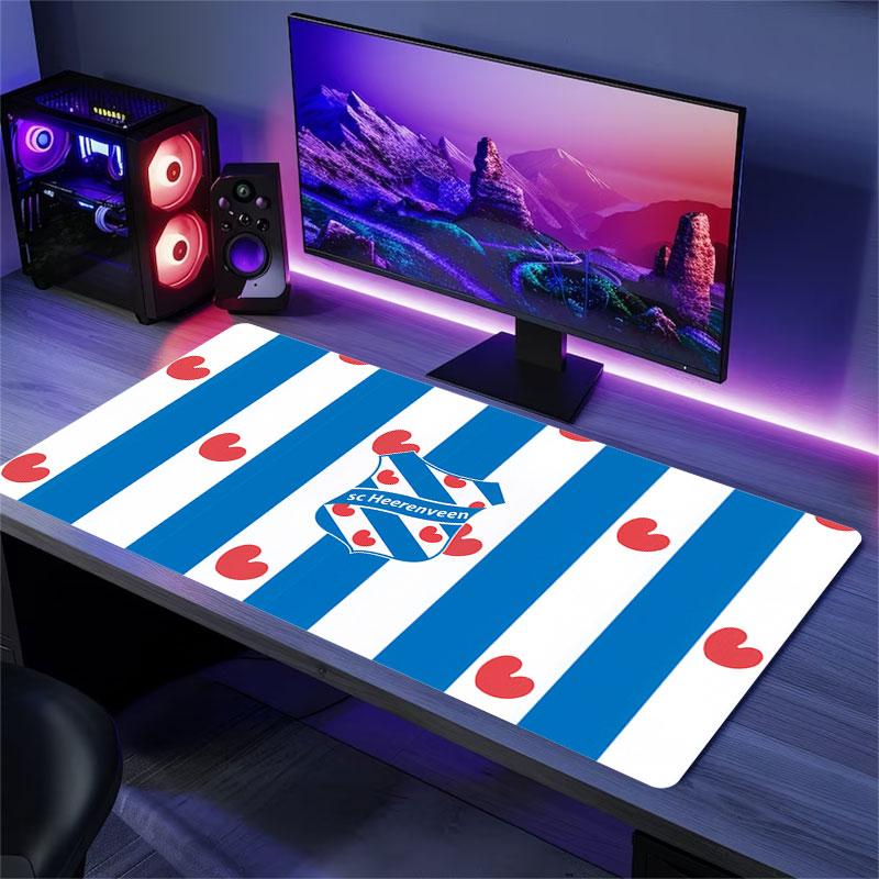 SC Heerenveen Mouse Pad, Large Gaming Desk Mat, Non-slip XXL Mousepad for Laptop & Tablet, Mini PC Playmat with Stitched Edges