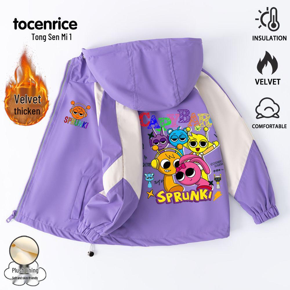 New Minecraft Fleece-Lined Warm Jacket for Boys