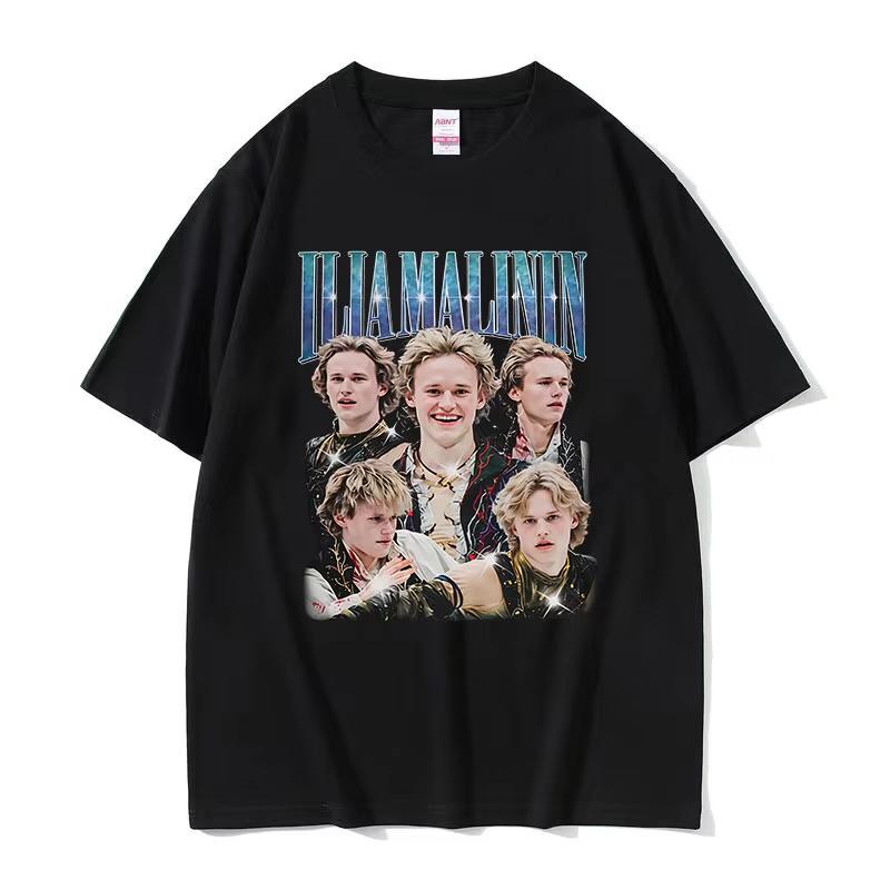 Ilia Malinin Fans Gift Graphic T Shirts Unisexs Fashion High Quality Cotton Tshirt Y2k Unisex Vintage Oversized Tshirt Streetwear