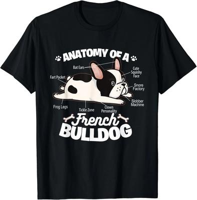 French Bulldog Graphic _ Anatomy Of A French Bulldog T-Shirt