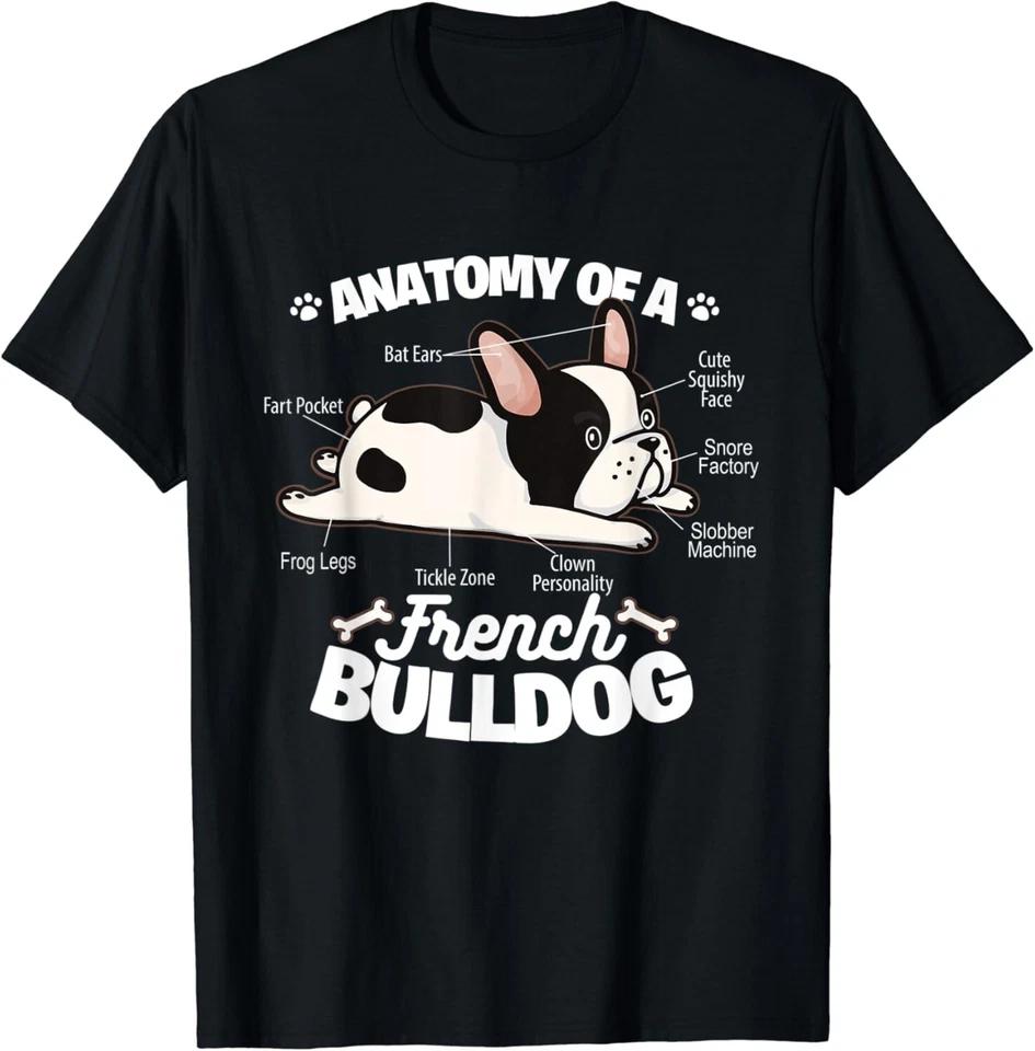 French Bulldog Graphic _ Anatomy Of A French Bulldog T-Shirt S