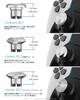 Metal Thumbsticks for PS5 Edge Metal Back Paddle Trigger Button Replacement Accessory Parts for PS5 DualSense Analog Silver Controller, Joysticks,