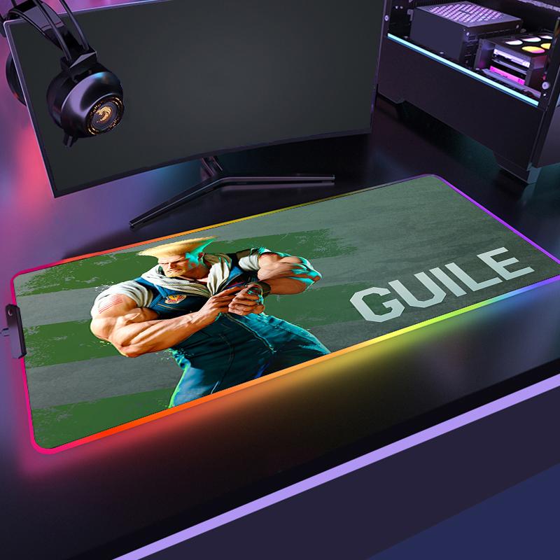 Rgb Xxl Mouse Pad Large Gamer Mousepad Anime Street Fighter Deskmat Gaming Pc Setup Accessories Desk Mat Computer Table Mausepad