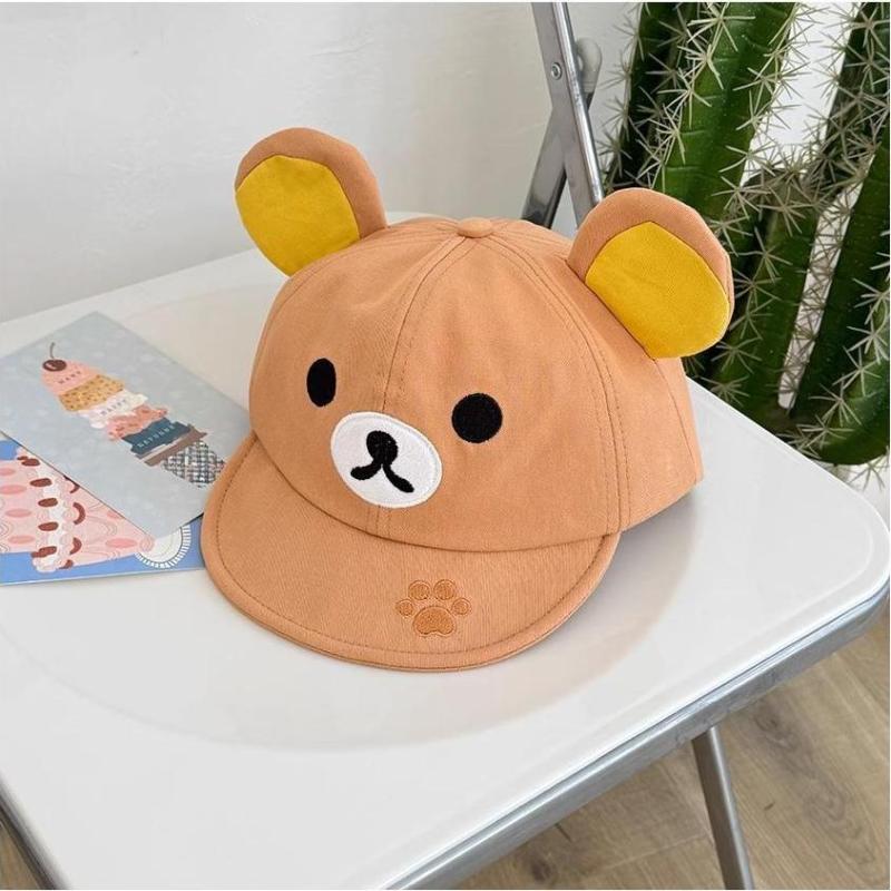 Rilakkuma Baseball Hats For Women Kawaii Relax Bear With Ear Cap Outdoor Sport Sun Bonnets Spring Summer Headgear Friend Gift