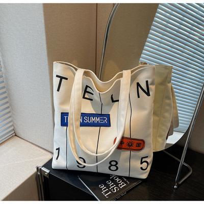 Canvas Bag Women's Large-capacity New Summer Literary and Artistic Style Shoulder Bag Casual Versatile Student Tote Bag