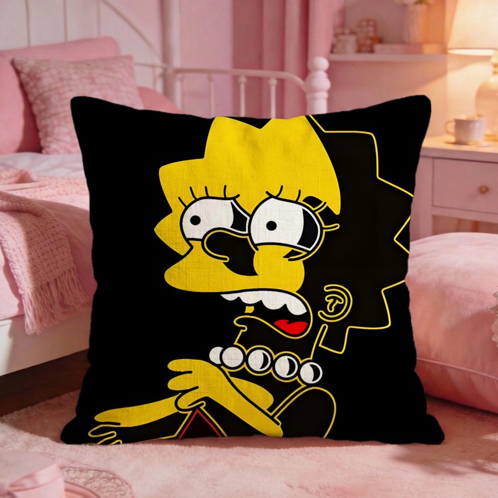 The SSimpsonss Funny Anime Cushion Cover Premium Comfort Reversible Pillow Cove Two In One Design For Any Room  Car Interior