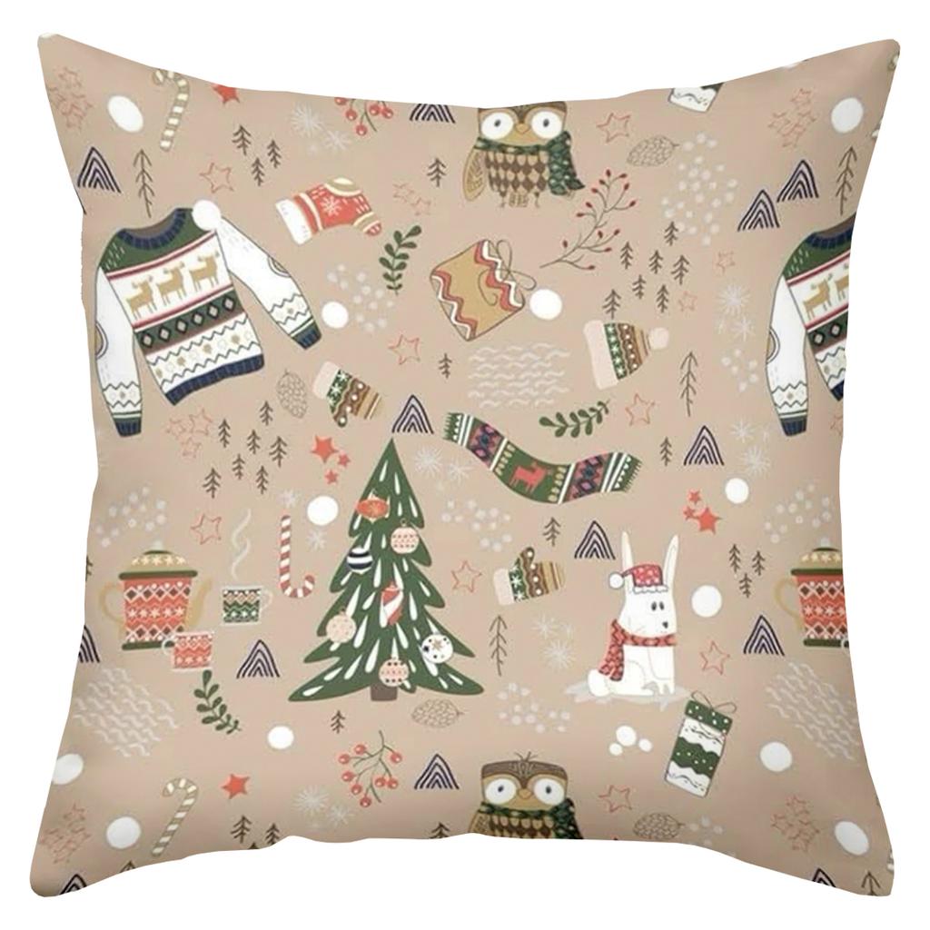 1 Pieces Christmas Pattern Decorative Throw Pillow Cushions Polyester pillowcase, sofa decorative cushion cov Headboard Pillow