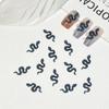 50 Pcs Flatback Nail Art Decoration 3D Snake Nail Stickers DIY Snake Nail Art Accessories  Women