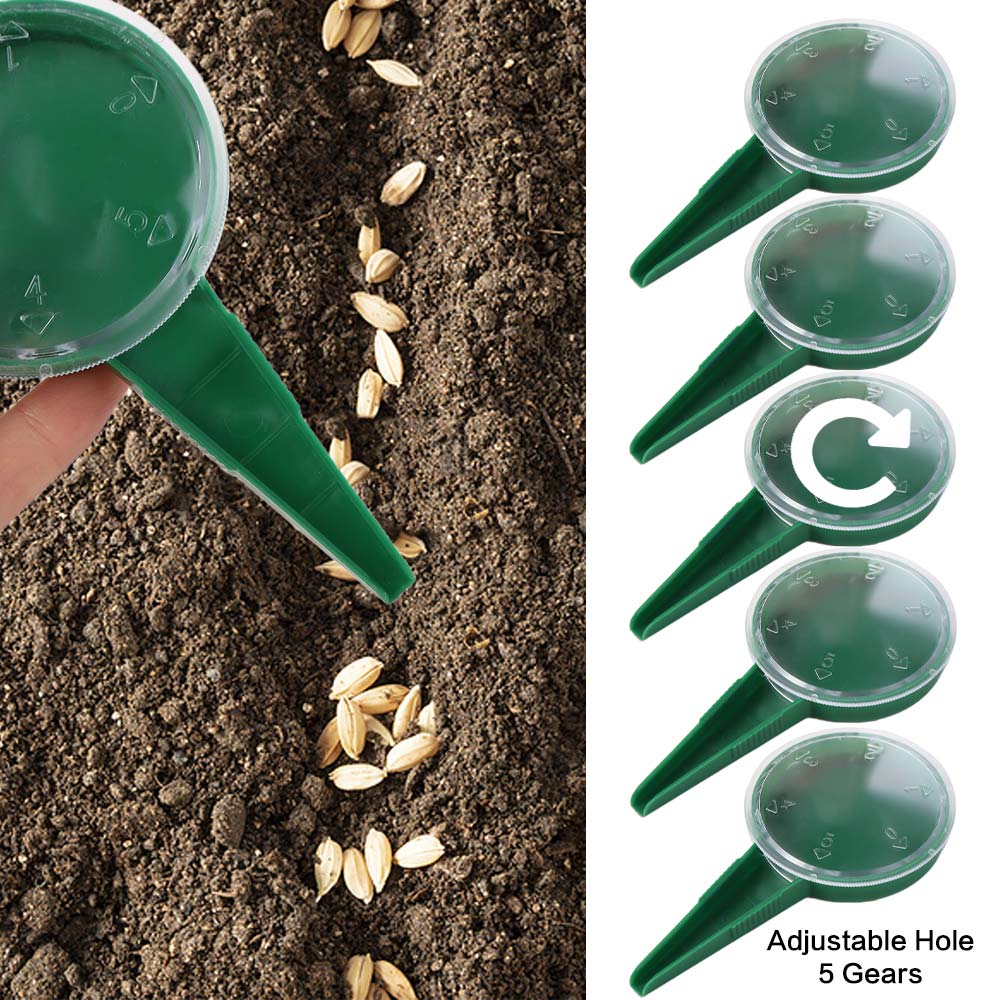 5 Stück 5 Gänge Pflanzensämaschine Einstellbares Loch Sämachine Multifunktionale Samenstreuer Zuhause