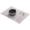 Double-layer retro small plaid cover cloth double-sided placemat fabric dining table mat coaster dust-proof thermal insulation mat retro wind