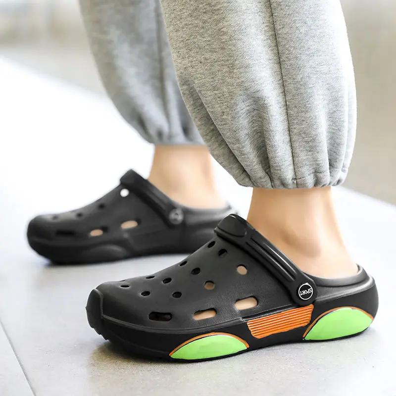 Slides Beach Hole Platform Male Slipper Comfortable Eva Low Price Rubber Designer Luxury 2025 Style Original Men's Shoe