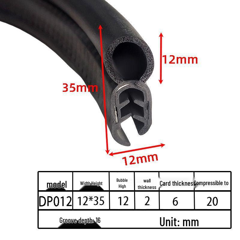 Customizable EPDM U-Shaped Rubber Sealing Strip for Electrical Cabinets and Car Doors