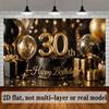 Sfondo fotografico 2D Lusso Nero Oro 30° Compleanno
