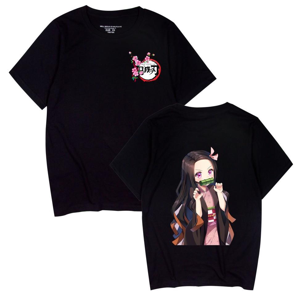 Japan Demon Slayer anime-themed short-sleeved T-shirts for men and women summer printed T-shirts 0038