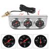 3 In 1 Car Triple Gauge Oil Pressure Water Temperature Current Instrument For Vehicle