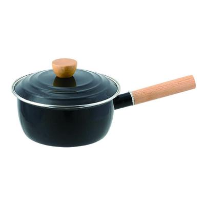 Pearl Metal Presage Enamel Saucepan 18cm Black