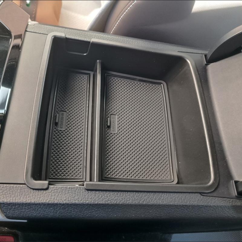 Auto-Styling-Zubehör für BYD KING DM-i 2024 2025 ABS Schwarz Mittelarmlehnen-Aufbewahrungsbox Handschuhfach Innenraum-Organisation