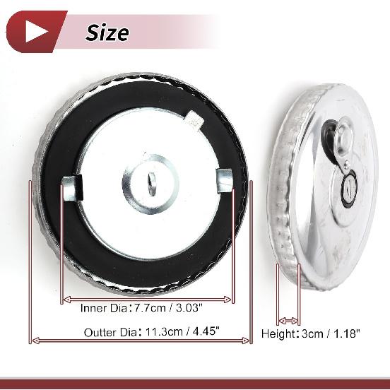 LKW-Tankdeckel abschließbar für Mercedes-Benz Abschließbarer Kraftstofftankdeckel mit 2 Schlüsseln Nr. 3024710130/0004711230 Silberfarben