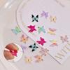 20Pcs Cute Mini Colorful Butterflies Nail Art Resin Designer Charms Diy Craft For Nail 3D Decorations Jewelry